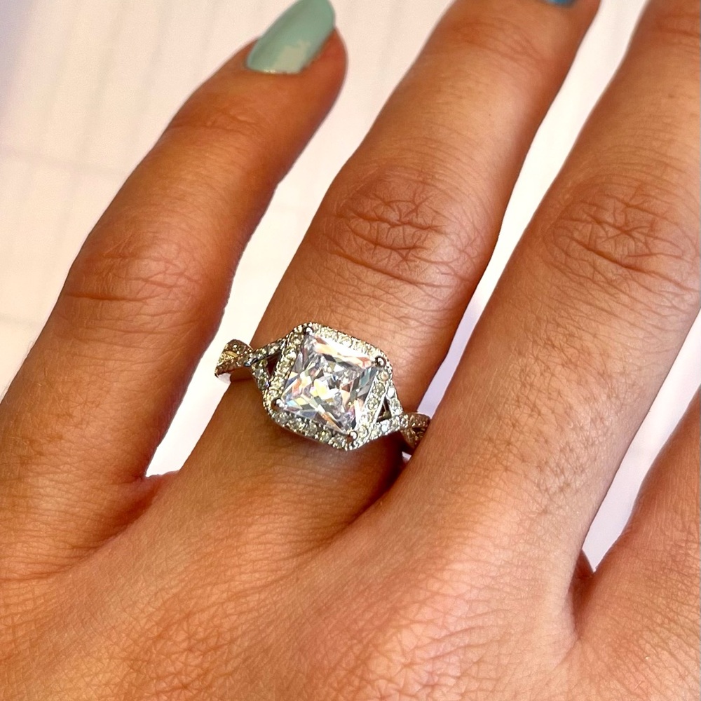 Engagement ring 925 sterling silver
